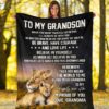 To My Grandson Blanket