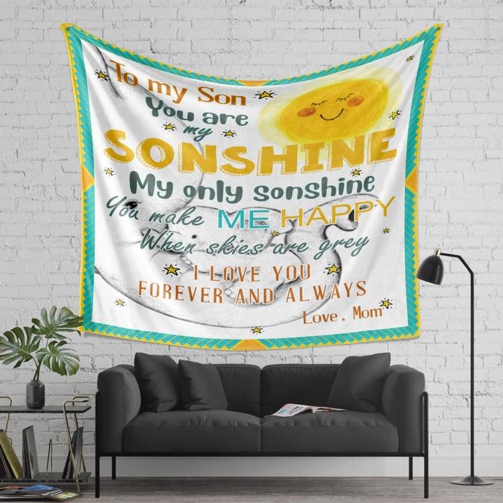 To My Son You Are My Sonshine Love Mom Blanket To My Son You Are My Sonshine Love Mom Blanket