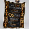 To My Wife I Love You To The Moon And Back Your Husband Full Printing Blanket