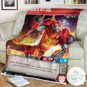 Transformers Private Hot Rod Infantry Soldier Sherpa Blanket 3