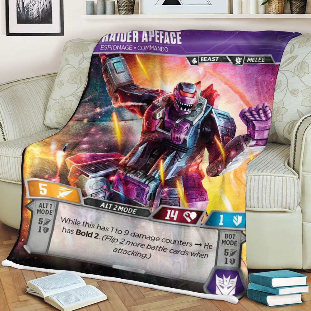 Transformers Raider Apeface Espionage Commando Sherpa Blanket 3 Transformers Raider Apeface Espionage Commando Sherpa Blanket 3