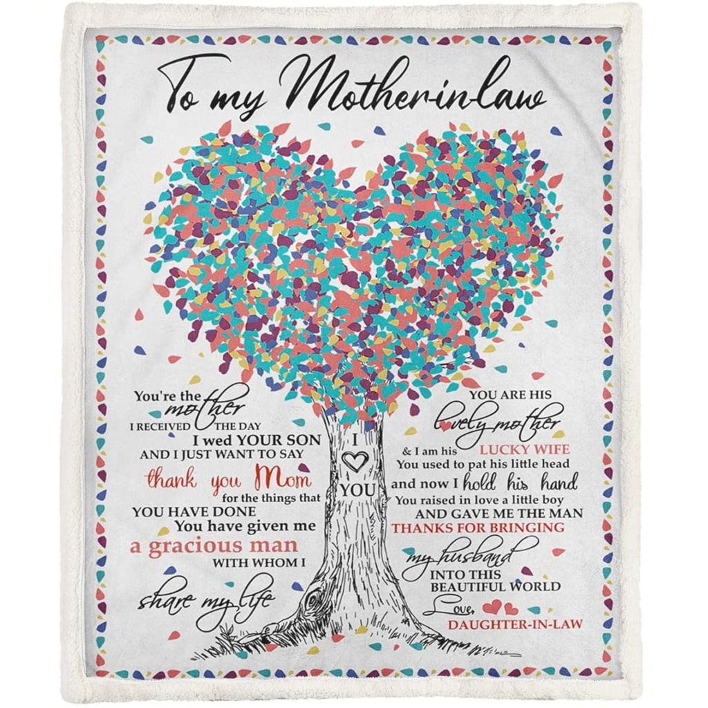 Tree Of Love To Mother In Law Thanks For Bringing My Husband Love Daughter In Law Blanket Tree Of Love To Mother In Law Thanks For Bringing My Husband Love Daughter In Law Blanket