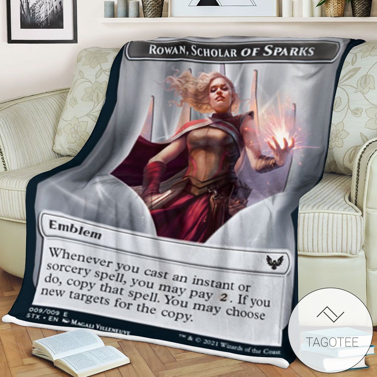 Tstx 9 Rowan Scholar Of Sparks Emblem Mtg Game Magic The Gathering Blanket Tstx 9 Rowan Scholar Of Sparks Emblem Mtg Game Magic The Gathering Blanket