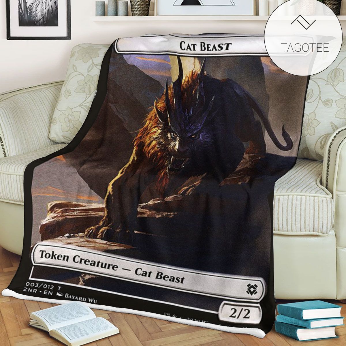Tznr 3 Cat Beast Mtg Game Magic The Gathering Fleece Blanket Tznr 3 Cat Beast Mtg Game Magic The Gathering Fleece Blanket