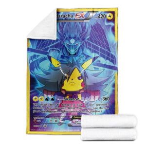 Uchiha Madara Pikachu Madarachu Soft Blanket
