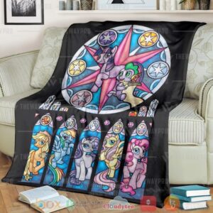 Unicorn Stained Glass Custom Soft Blanket