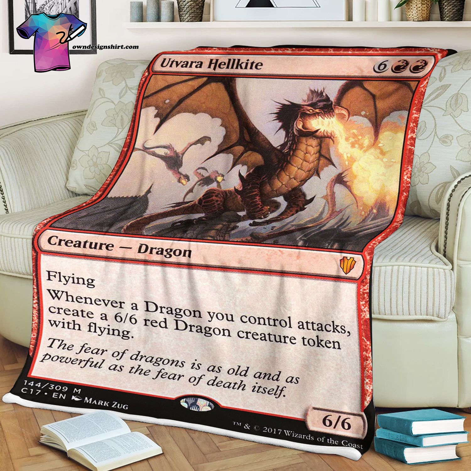 Utvara Hellkite Game Magic The Gathering Blanket Utvara Hellkite Game Magic The Gathering Blanket