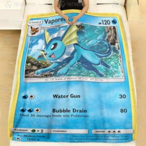 Vaporeon Hidden Fate Pokemon Blanket