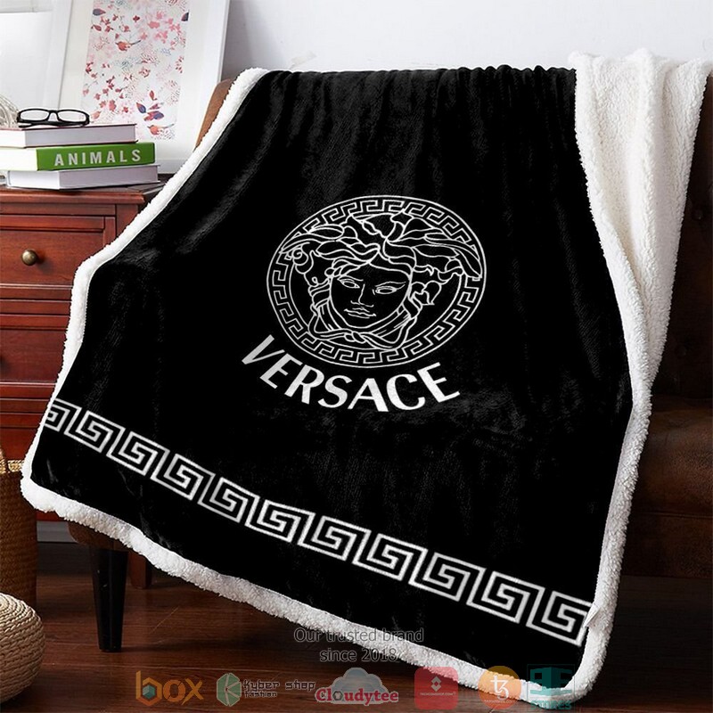 Versace Black Fleece Blanket Versace Black Fleece Blanket