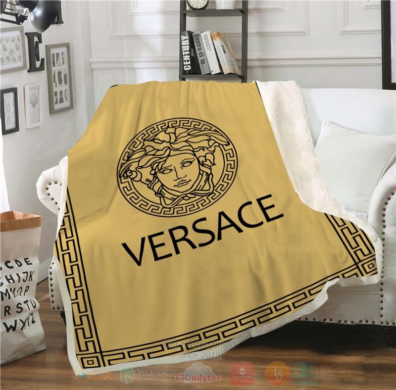Versace Brand Dark Yellow Blanket Versace Brand Dark Yellow Blanket