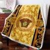 Versace Gold Black Fleece Blanket
