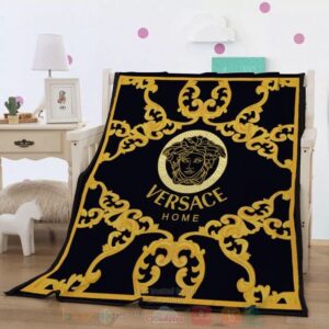 Versace Home Brand Black Blanket
