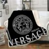 Versace Luxury Brand Black Blanket