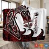 Viking Alsvinder Red White Blanket