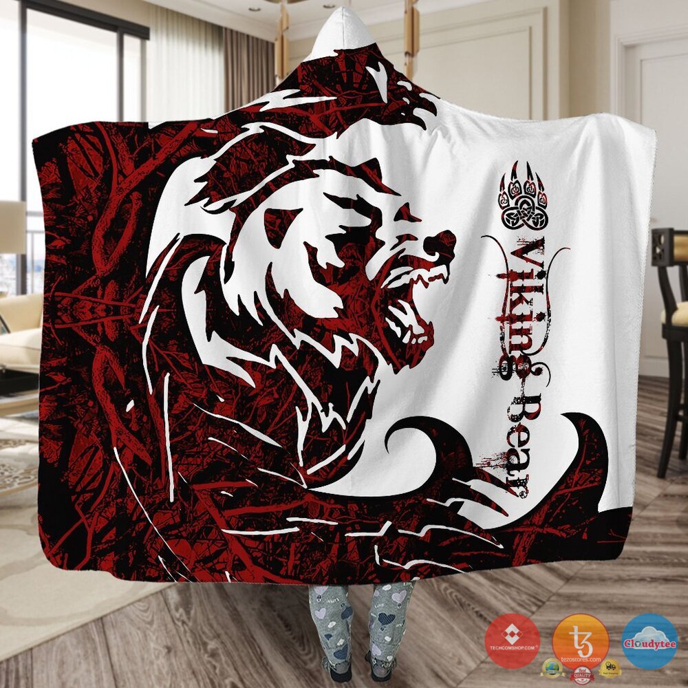 Viking Bear Red White Blanket Viking Bear Red White Blanket