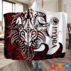 Viking Hydra Red White Blanket