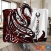 Viking Phoenix Red White Blanket