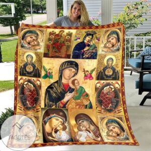Virgin Mary And Her Child Blanket