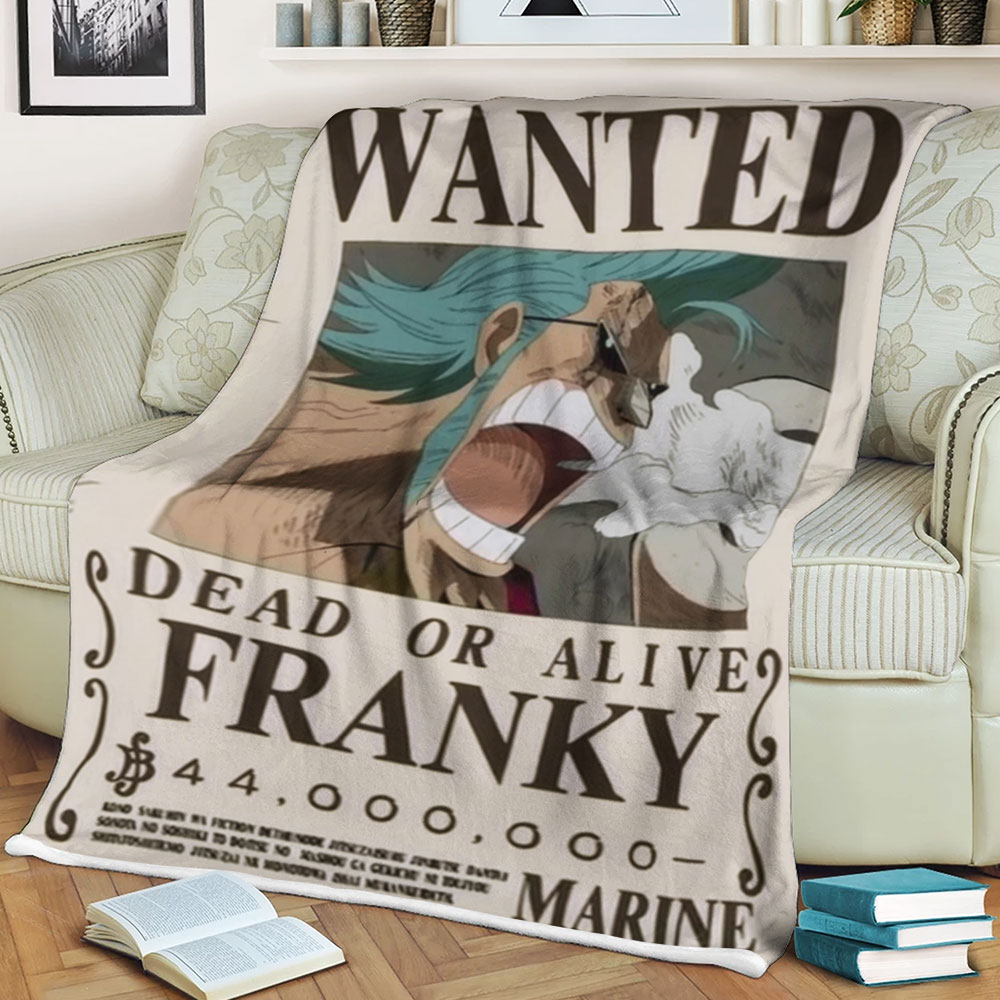 Wanted Dead Or Live Franky One Piece Blanket Wanted Dead Or Live Franky One Piece Blanket