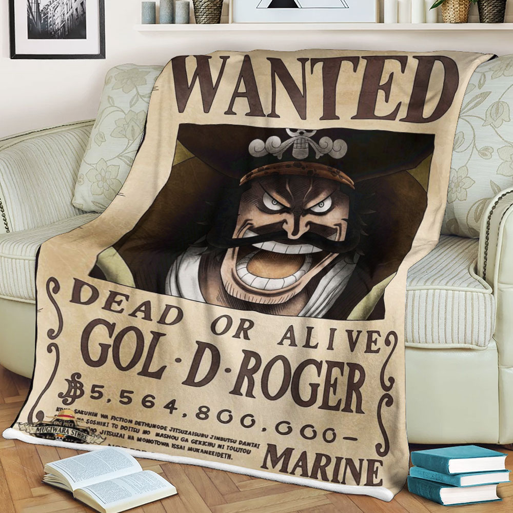 Wanted Dead Or Live Gol D Roger One Piece Blanket Wanted Dead Or Live Gol D Roger One Piece Blanket