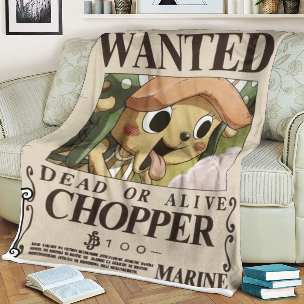 Wanted Dead Or Live Tony Chopper One Piece Blanket Wanted Dead Or Live Tony Chopper One Piece Blanket