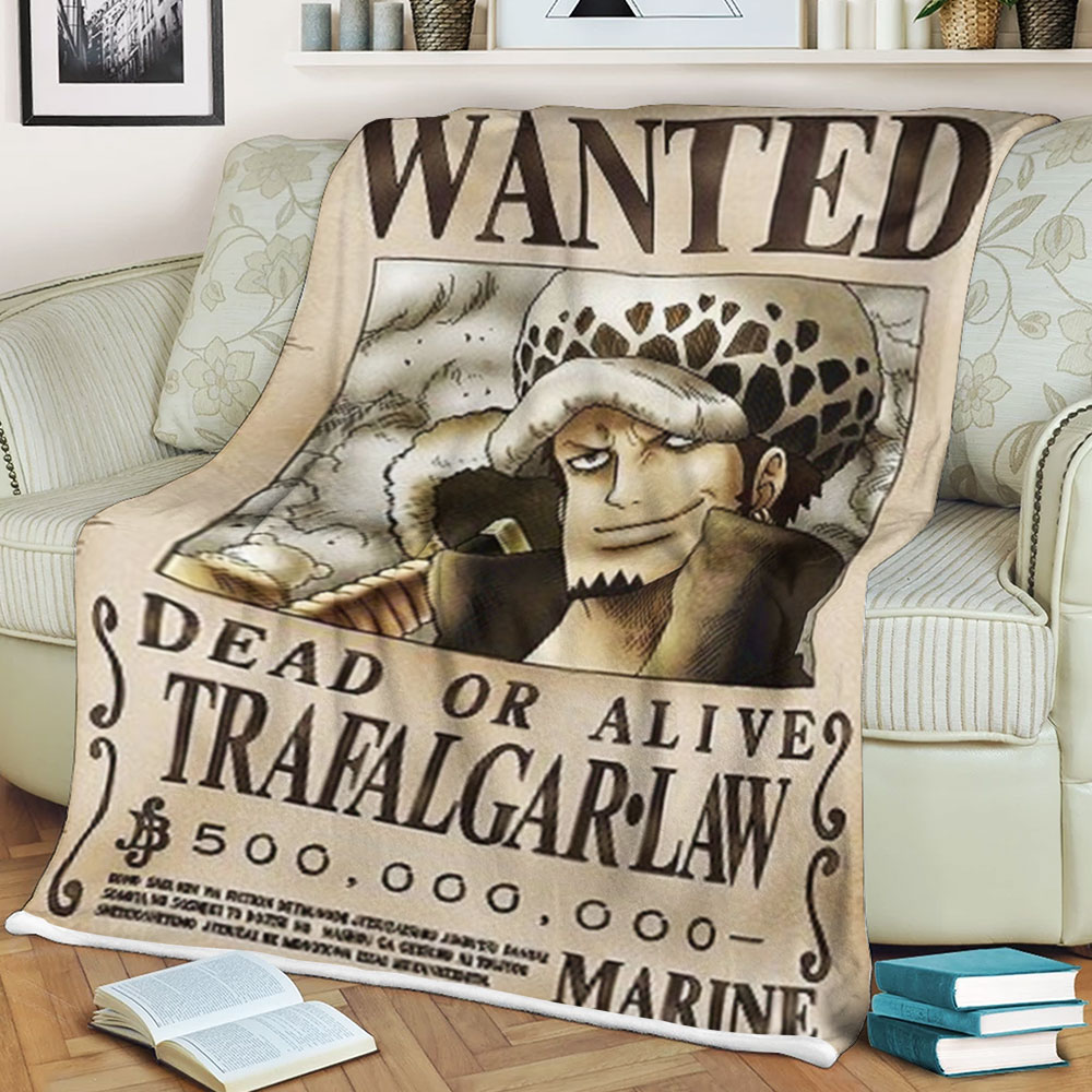 Wanted Dead Or Live Trafalgar Law One Piece Blanket Wanted Dead Or Live Trafalgar Law One Piece Blanket