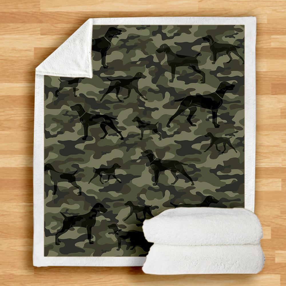 Weimaraner Camo Blanket Weimaraner Camo Blanket