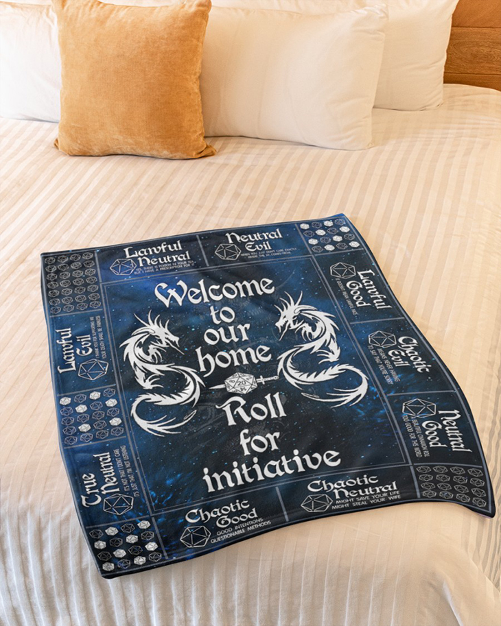 Welcome To Our Home Roll For Initiative Fleece Blanket Welcome To Our Home Roll For Initiative Fleece Blanket