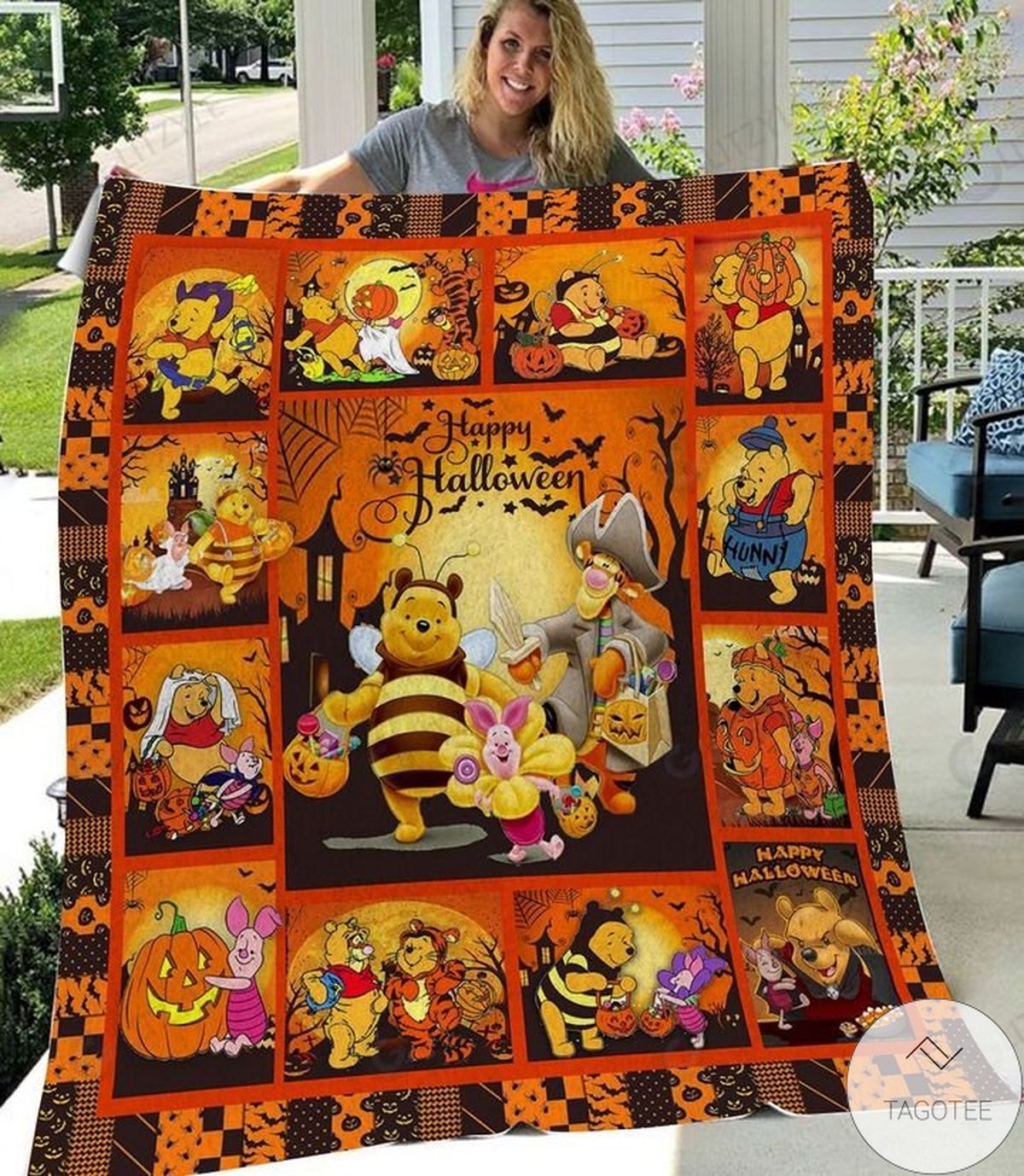 Winnie The Pooh Happy Halloween Blanket Quilt Winnie The Pooh Happy Halloween Blanket Quilt