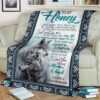Wolf Message To My Honey I Love You Yo The Moon And Back Full Printing Blanket