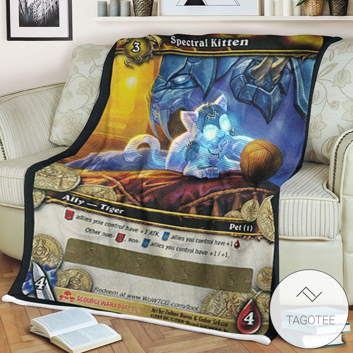 World Of Warcraft Spectral Kitten Soft Blanket Tagotee World Of Warcraft Spectral Kitten Soft Blanket Tagotee