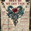 You And Me We Got This We Are A Team Dragon And Rose Blanket