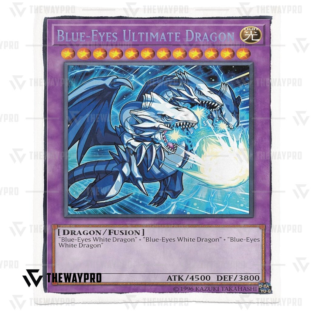 Yu Gi Oh Blue Eyes Ultimate White Dragon Blanket Yu Gi Oh Blue Eyes Ultimate White Dragon Blanket
