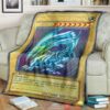 Yu Gi Oh Blue Eyes White Dragon 1St Edition Soft Blanket