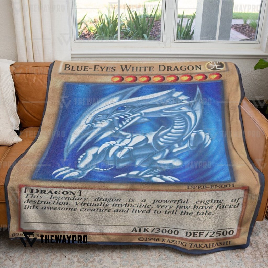 Yu Gi Oh Blue Eyes White Dragon Blanket 2 Yu Gi Oh Blue Eyes White Dragon Blanket 2