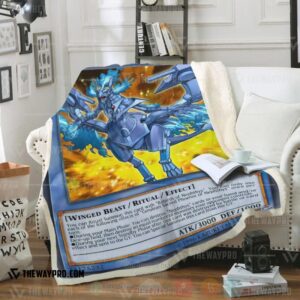 Yu Gi Oh Cerulean Sacred Phoenix Of Nephthys Soft Blanket