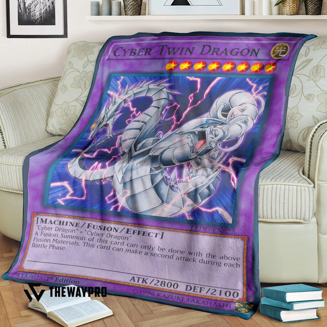 Yu Gi Oh Cyber Twin Dragon Blanket Yu Gi Oh Cyber Twin Dragon Blanket
