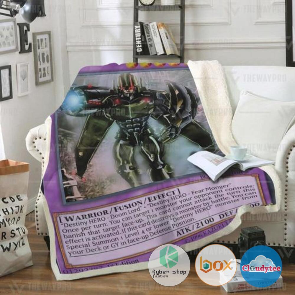 Yu Gi Oh Destiny Hero Doom Monger Blanket Yu Gi Oh Destiny Hero Doom Monger Blanket
