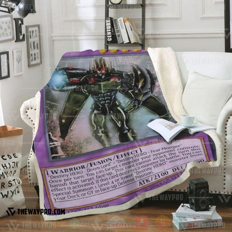 Yu Gi Oh Destiny Hero Doom Monger Soft Blanket Yu Gi Oh Destiny Hero Doom Monger Soft Blanket