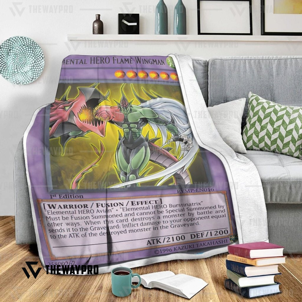 Yu Gi Oh Elemental Hero Flame Wingman Blanket Yu Gi Oh Elemental Hero Flame Wingman Blanket