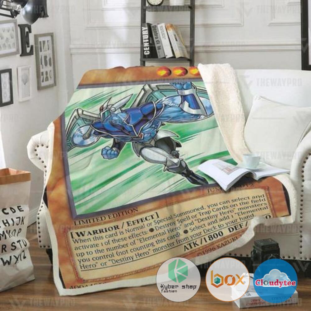 Yu Gi Oh Elemental Hero Stratos Custom Soft Blanket Yu Gi Oh Elemental Hero Stratos Custom Soft Blanket