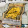 Yu Gi Oh Golden Blue Eyes White Dragon Card Soft Blanket