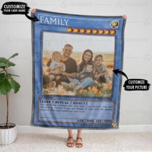 Yu Gi Oh Personalized Photo Card Custom Soft Blanket