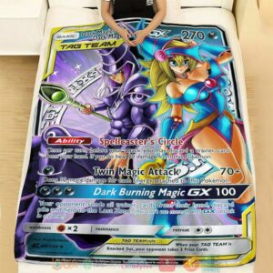 Yu Gi Oh Pkm Dark Magician Dark Magician Girl Soft Blanket