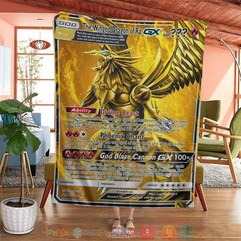 Yu Gi Oh Pkm The Winged Dragon Of Ra Soft Blanket Yu Gi Oh Pkm The Winged Dragon Of Ra Soft Blanket