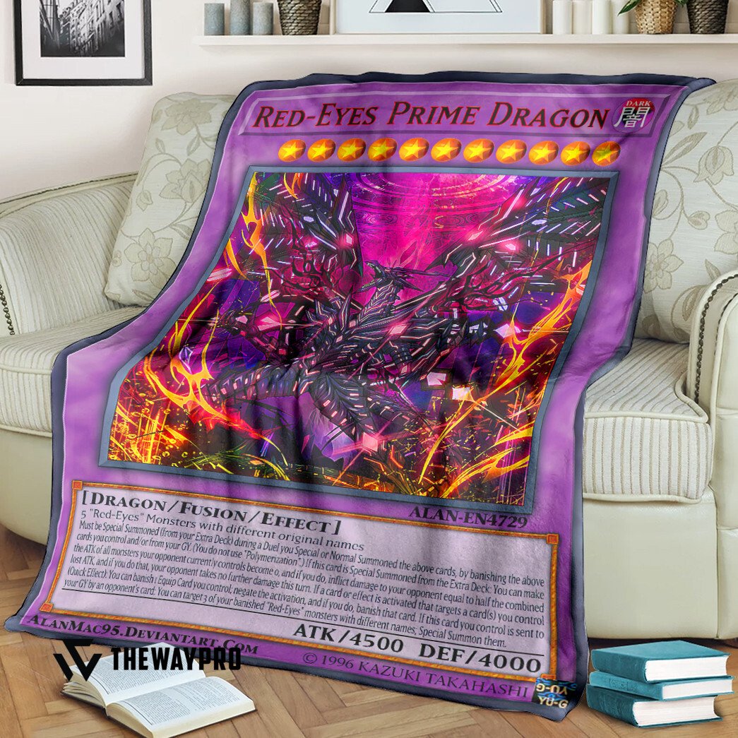 Yu Gi Oh Red Eyes Prime Dragon Blanket Yu Gi Oh Red Eyes Prime Dragon Blanket