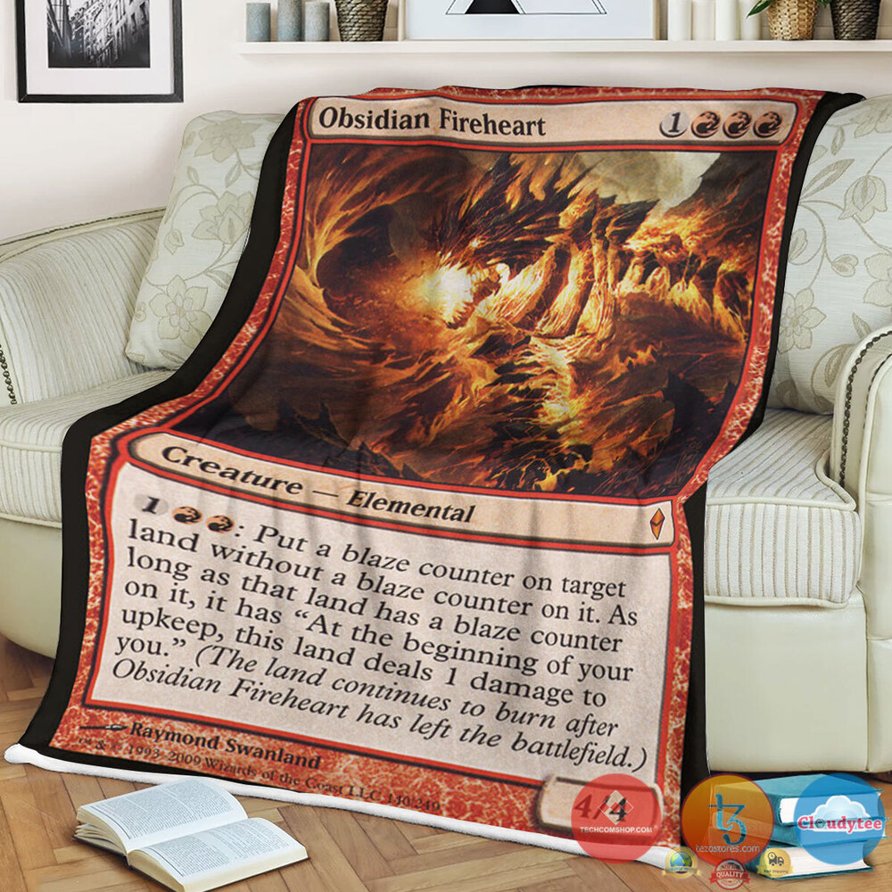 Zen 140 Obsidian Fireheart Fleece Blanket Zen 140 Obsidian Fireheart Fleece Blanket