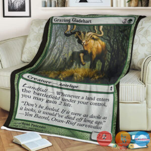 Zen 163 Grazing Gladehart Fleece Blanket