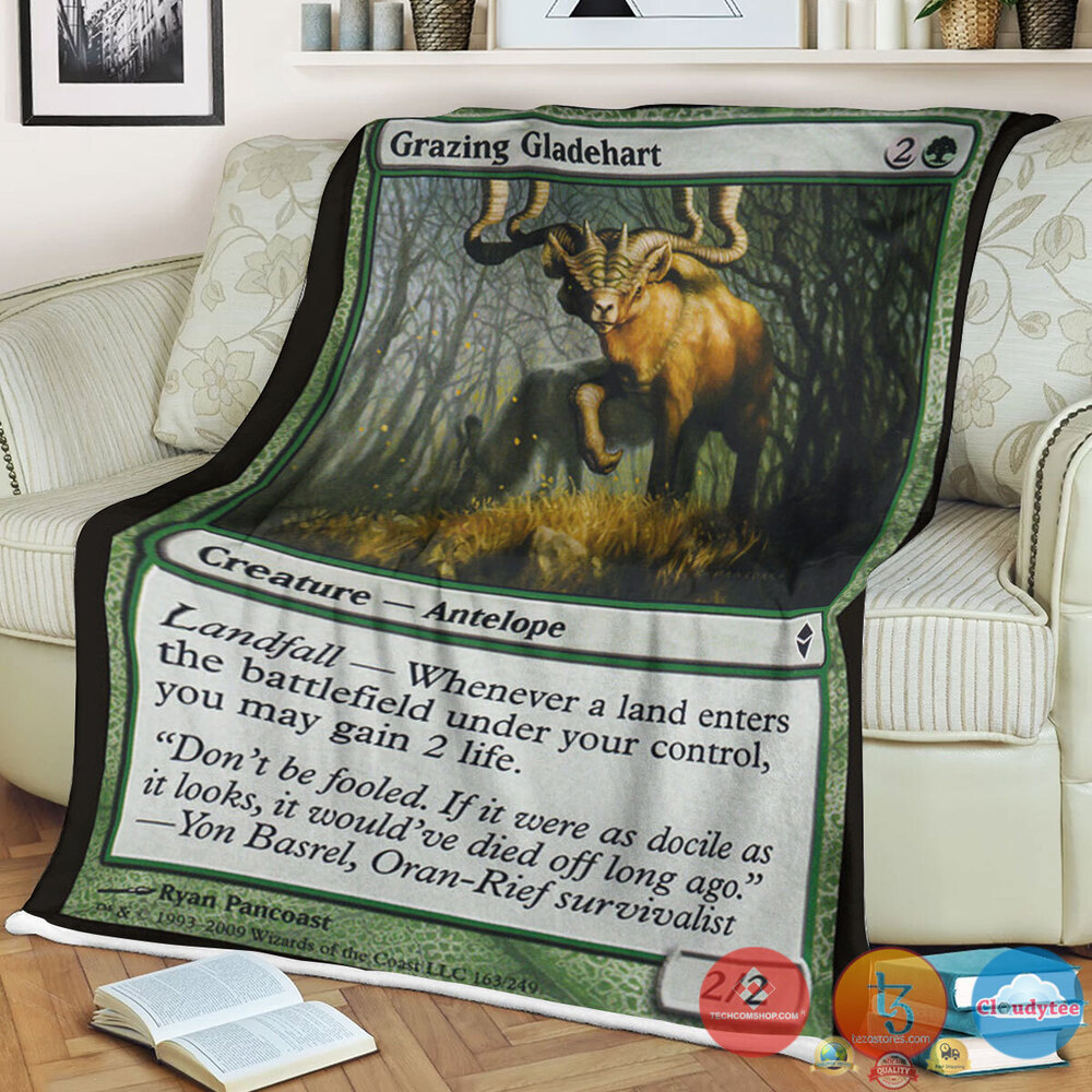 Zen 163 Grazing Gladehart Fleece Blanket Zen 163 Grazing Gladehart Fleece Blanket