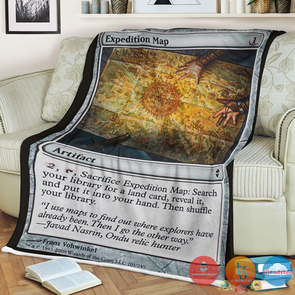 Zen 201 Expedition Map Fleece Blanket Zen 201 Expedition Map Fleece Blanket